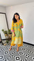 Gul Lime Yellow Floral Kurta Set