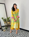 Gul Lime Yellow Floral Kurta Set