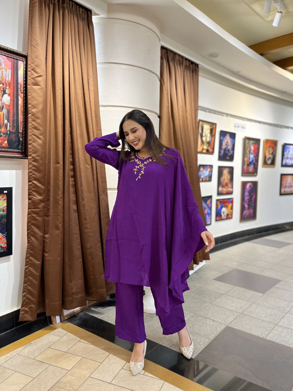 One sided Kaftan Co-ord Set